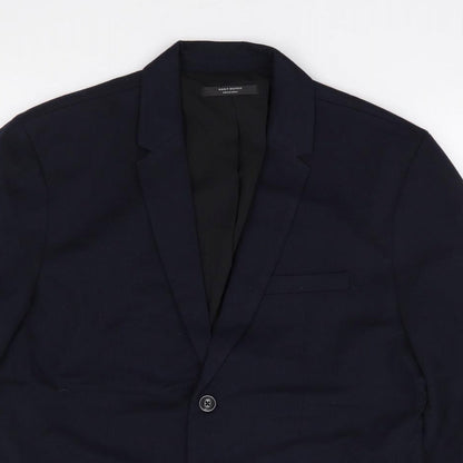 Mens UK Size XL Zara Regular Blue Suit Jacket