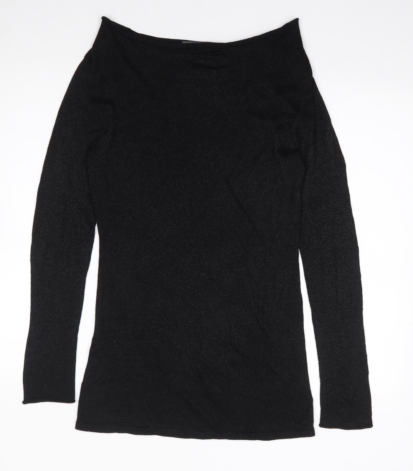 Womens UK Size S South Black Tunic Jumper
