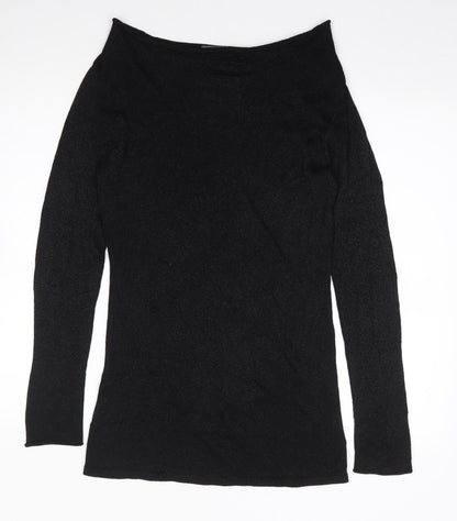 Womens UK Size S South Black Tunic Jumper