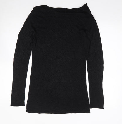 Womens UK Size S South Black Tunic Jumper