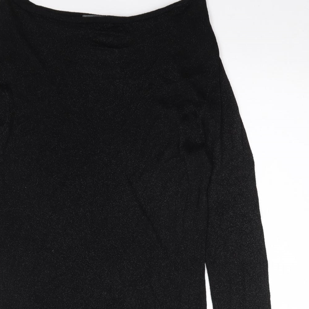 Womens UK Size S South Black Tunic Jumper
