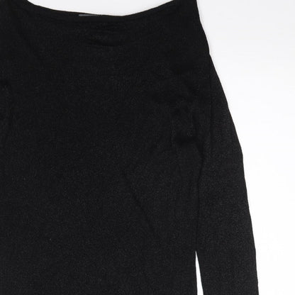 Womens UK Size S South Black Tunic Jumper