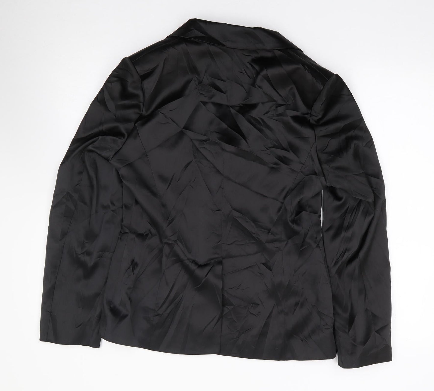 Select Womens Black  Polyester Jacket Blazer Size 12