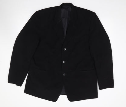 Mens UK Size 44 Preworn Regular Black Suit Jacket