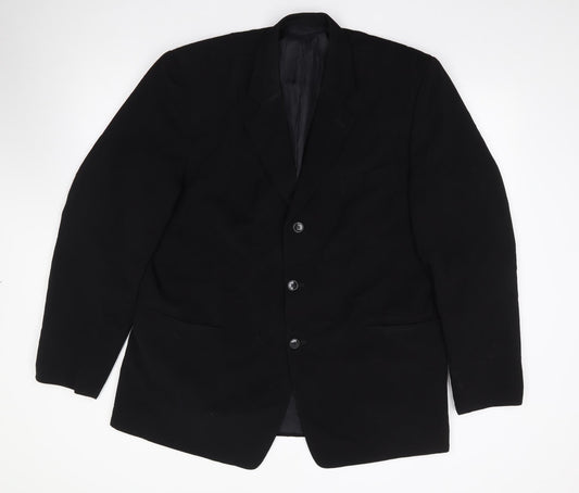 Mens UK Size 44 Preworn Regular Black Suit Jacket