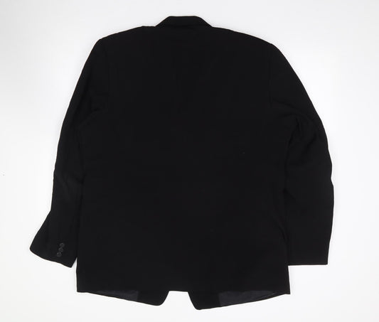 Mens UK Size 44 Preworn Regular Black Suit Jacket