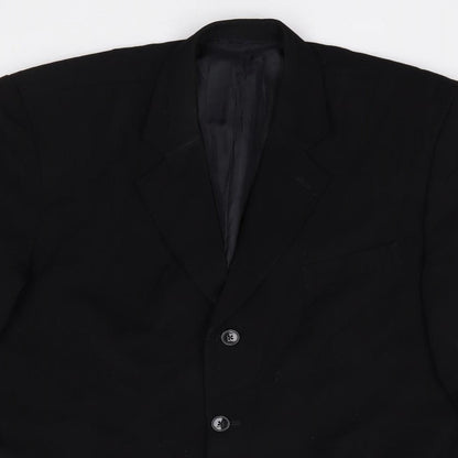 Mens UK Size 44 Preworn Regular Black Suit Jacket