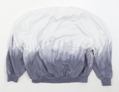 Primark Girls Blue  Cotton Pullover Sweatshirt Size 9-10 Years  Pullover - Choose Happy