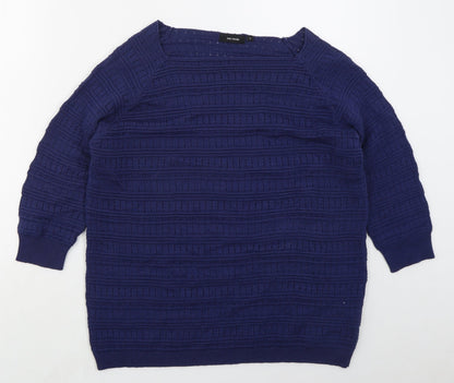Womens UK Size L Mia Moda Blue Pullover Jumper