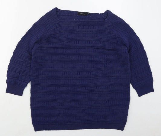 Womens UK Size L Mia Moda Blue Pullover Jumper