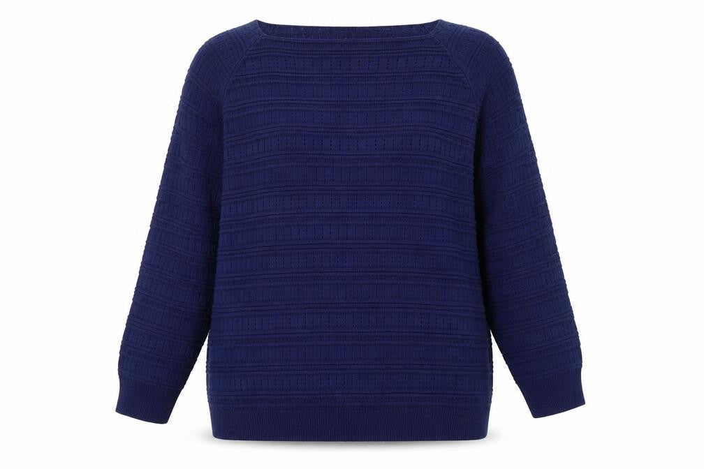 Womens UK Size L Mia Moda Blue Pullover Jumper