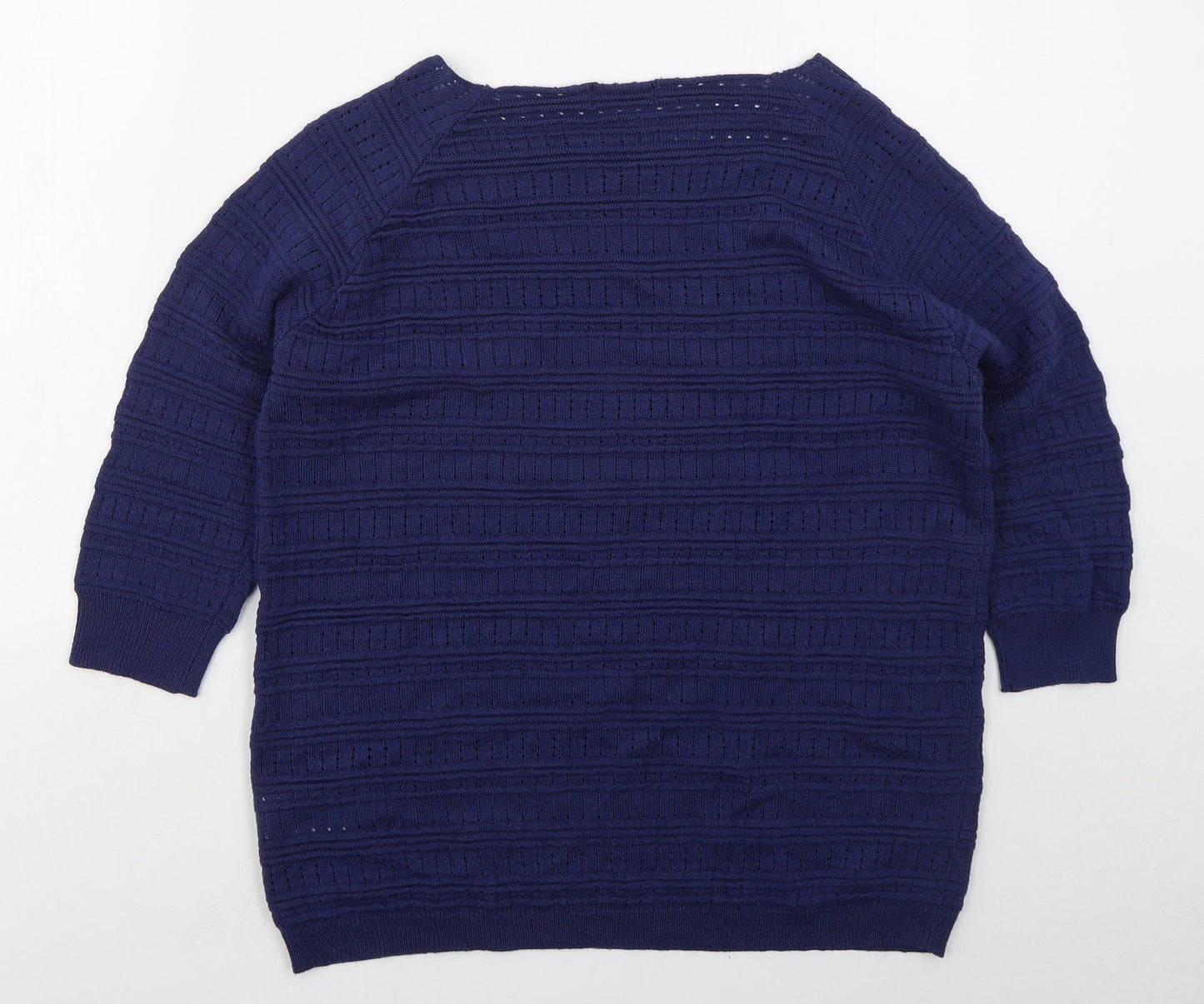 Womens UK Size L Mia Moda Blue Pullover Jumper