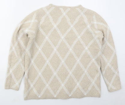 Womens UK Size 14 Bonmarché Beige Pullover Jumper