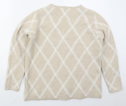 Womens UK Size 14 Bonmarché Beige Pullover Jumper