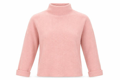 H&M Womens Pink Mock Neck  Viscose Pullover Jumper Size S