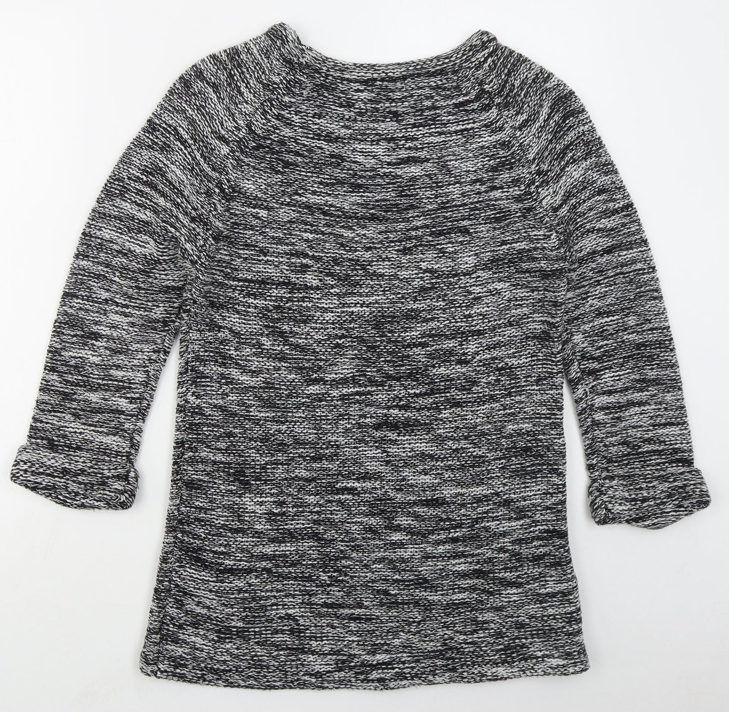 F&F Womens Grey Round Neck  Acrylic Pullover Jumper Size 12