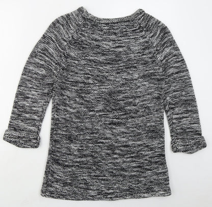 F&F Womens Grey Round Neck  Acrylic Pullover Jumper Size 12