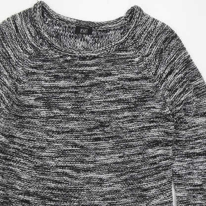 F&F Womens Grey Round Neck  Acrylic Pullover Jumper Size 12
