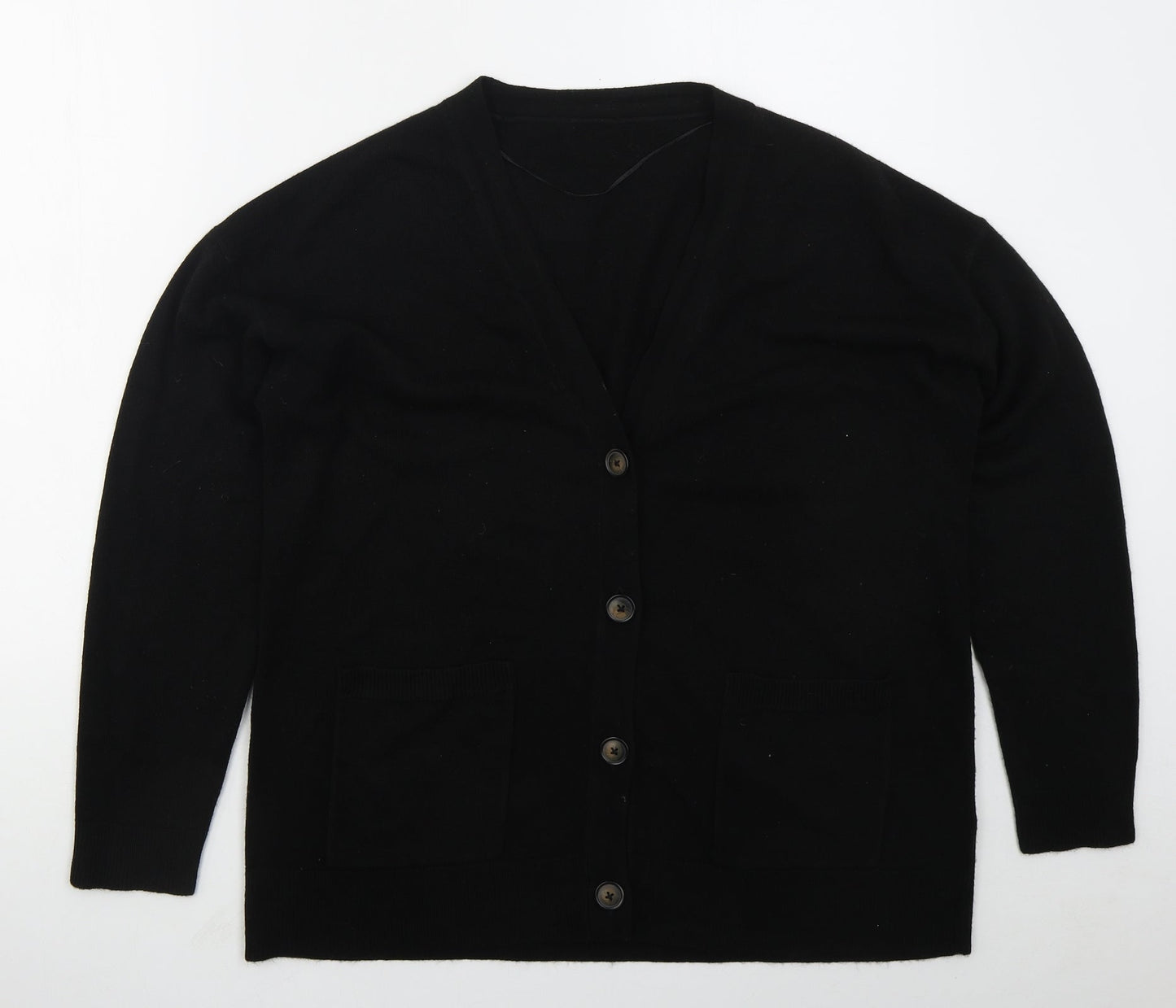 Womens UK Size L Matalan Black Cardigan Jumper