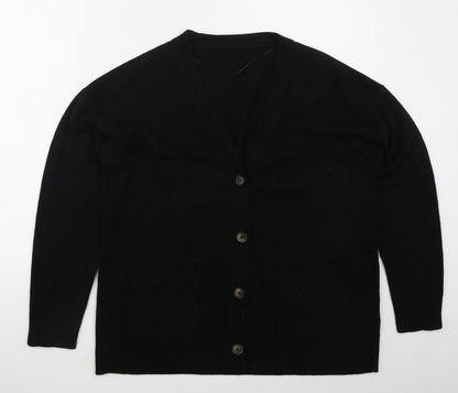 Womens UK Size L Matalan Black Cardigan Jumper