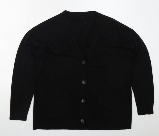 Womens UK Size L Matalan Black Cardigan Jumper