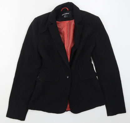Atmosphere Womens Black  Polyester Jacket Suit Jacket Size 8