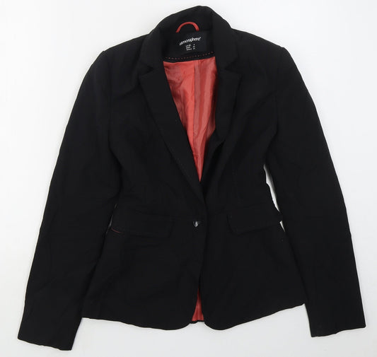 Atmosphere Womens Black  Polyester Jacket Suit Jacket Size 8