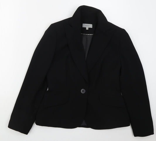 Marks and Spencer Womens Black  Polyester Jacket Suit Jacket Size 12
