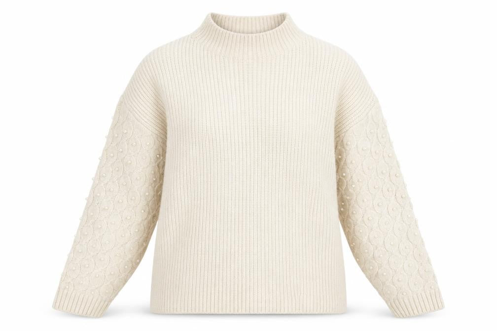 Womens UK Size M George Beige Pullover Jumper