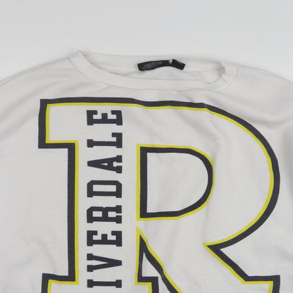Primark Womens White  Polyester Pullover Sweatshirt Size 10   - Riverdale