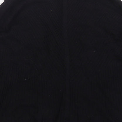 George Womens Black V-Neck  Acrylic Cardigan Jumper Size 14