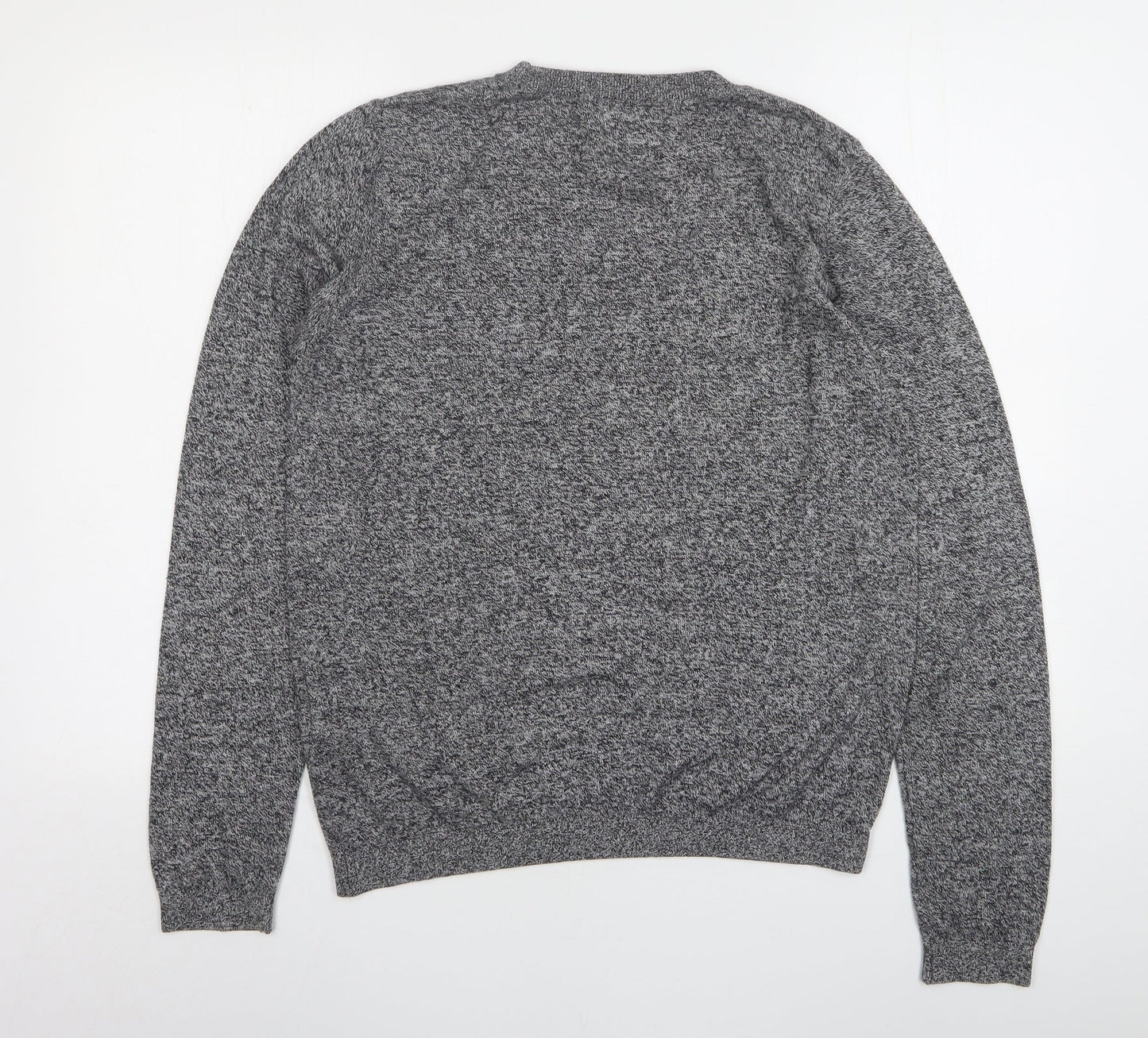 Topman Mens Grey Round Neck  Cotton Pullover Jumper Size S