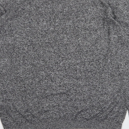 Topman Mens Grey Round Neck  Cotton Pullover Jumper Size S