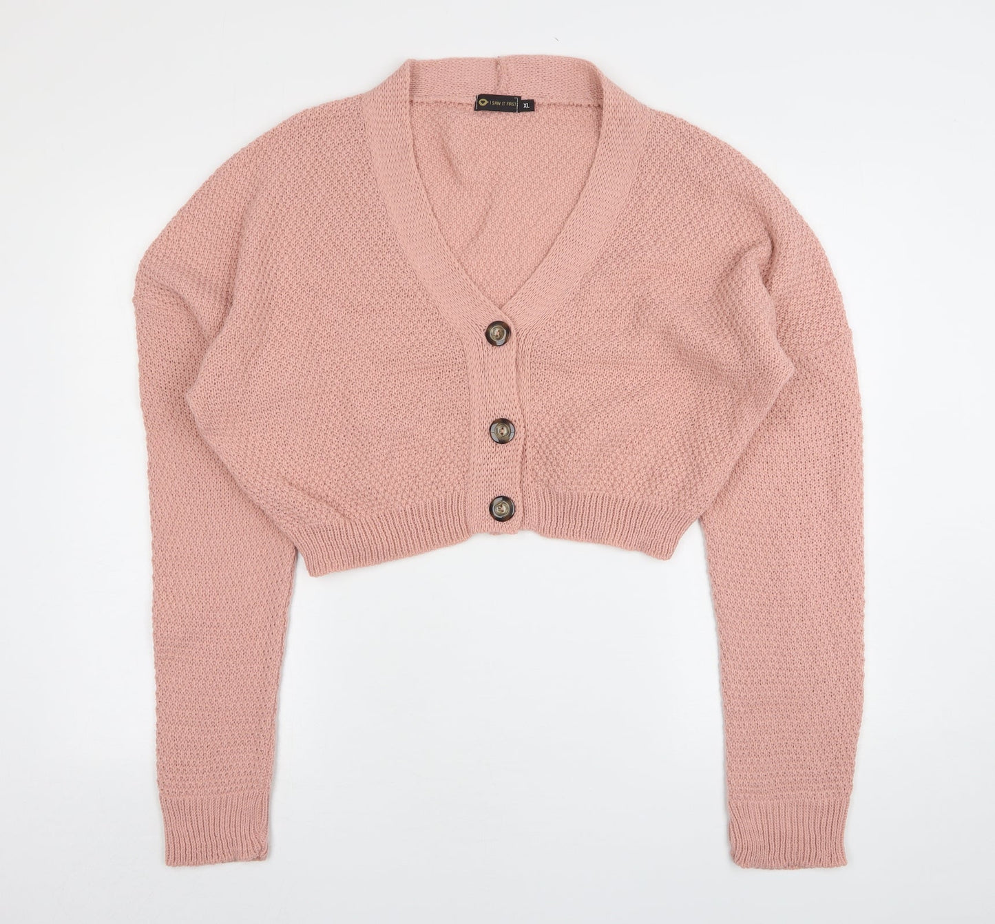 Womens UK Size XL I SAW IT FIRST Pink Cardigan Jumper