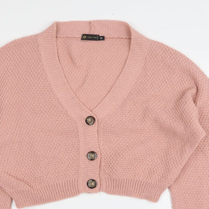 Womens UK Size XL I SAW IT FIRST Pink Cardigan Jumper