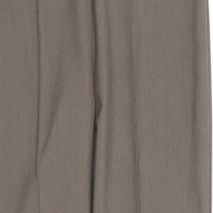 Classic Womens Brown  Polyester Trousers  Size 12 L25 in Regular