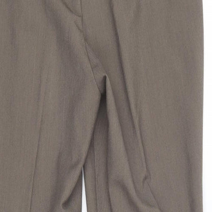 Classic Womens Brown  Polyester Trousers  Size 12 L25 in Regular