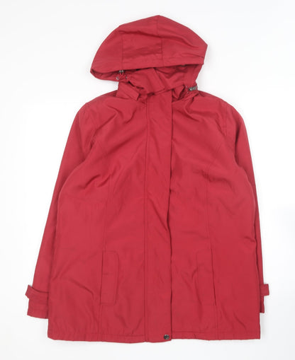 Womens UK Size S Bonmarché Red Rain Coat