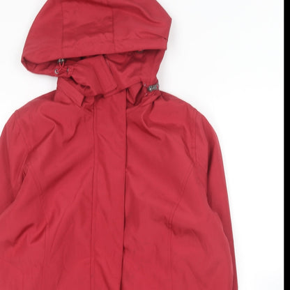 Womens UK Size S Bonmarché Red Rain Coat