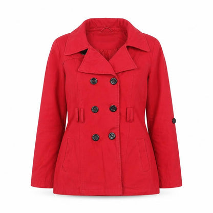 Womens UK Size 14 New Look Red Overcoat