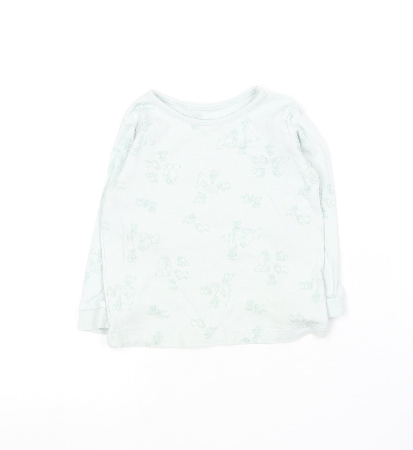 George Baby Blue Geometric Cotton Basic T-Shirt Size 12-18 Months Round Neck  - Disney