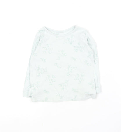 George Baby Blue Geometric Cotton Basic T-Shirt Size 12-18 Months Round Neck  - Disney
