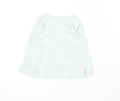 George Baby Blue Geometric Cotton Basic T-Shirt Size 12-18 Months Round Neck  - Disney