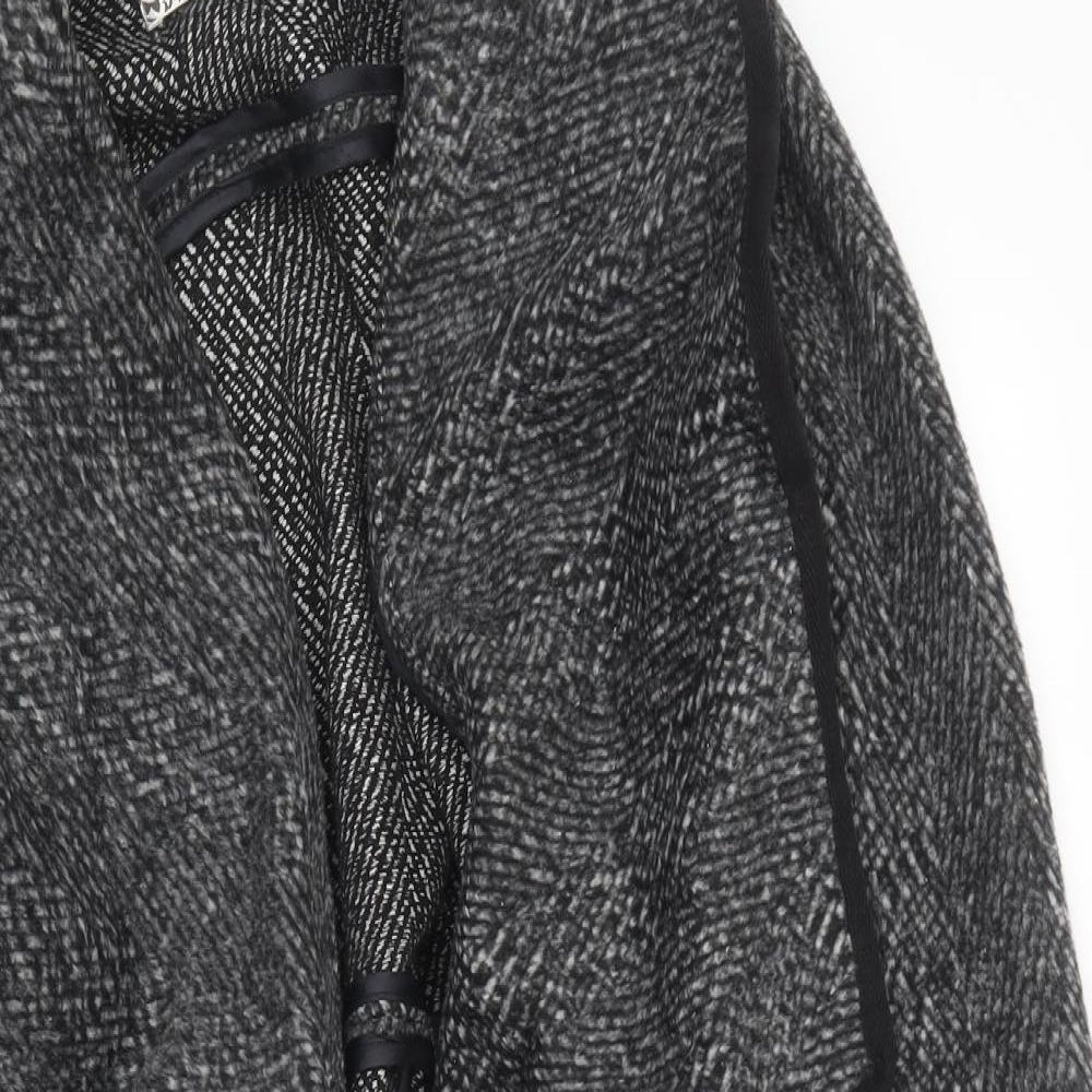 Voulez-Vous Womens Black   Overcoat Coat Size 8
