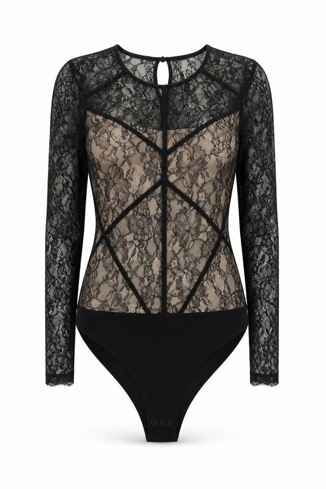 Womens UK Size 6 H&M One-Piece Black Bodysuit