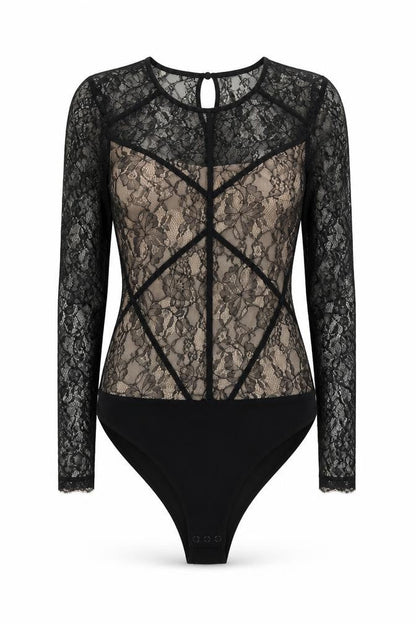 Womens UK Size 6 H&M One-Piece Black Bodysuit