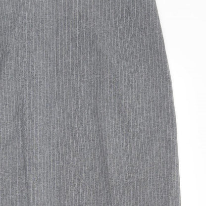 St Bernard  Womens Grey Striped Polyester Straight & Pencil Skirt Size 12