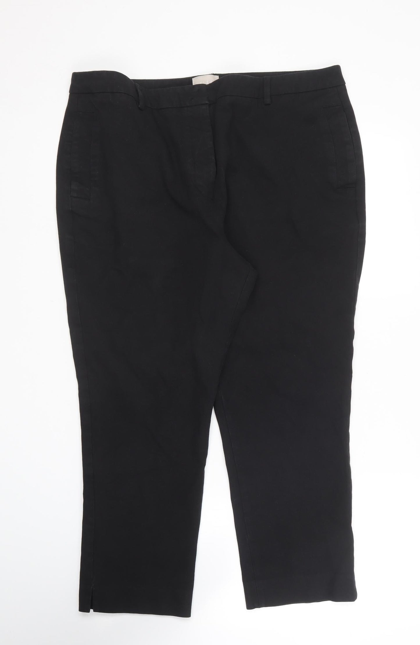 Kley Womens Black  Cotton Trousers  Size 18 L23 in Regular
