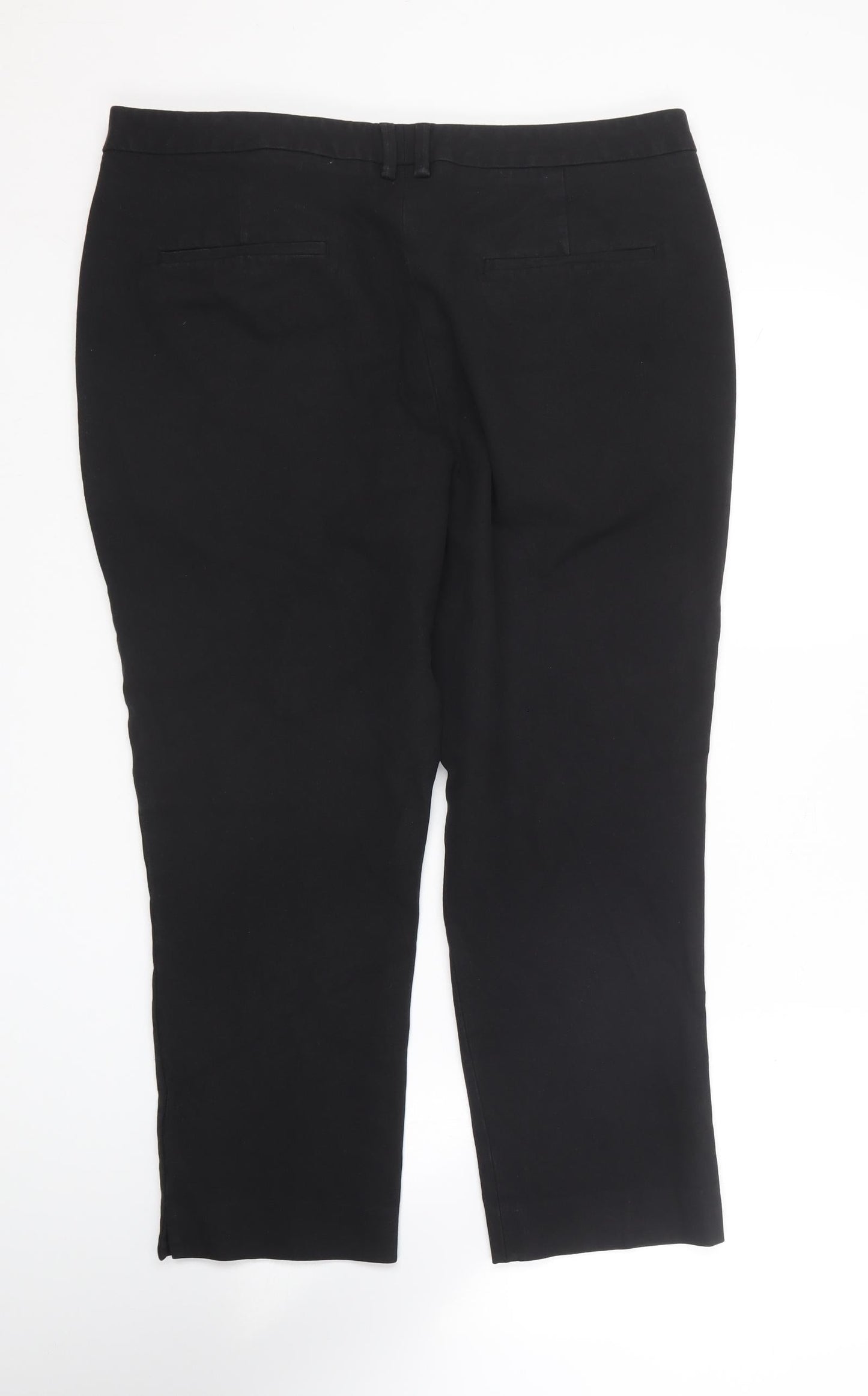 Kley Womens Black  Cotton Trousers  Size 18 L23 in Regular