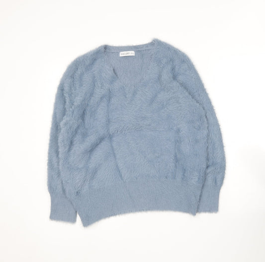 Womens UK Size L Gallery Blue Pullover Jumper